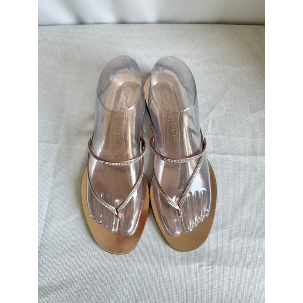 Women's Pedro Garcia Rose Gold Swarovski Crystal Sandals Size 8.5 - Picture 2 of 9